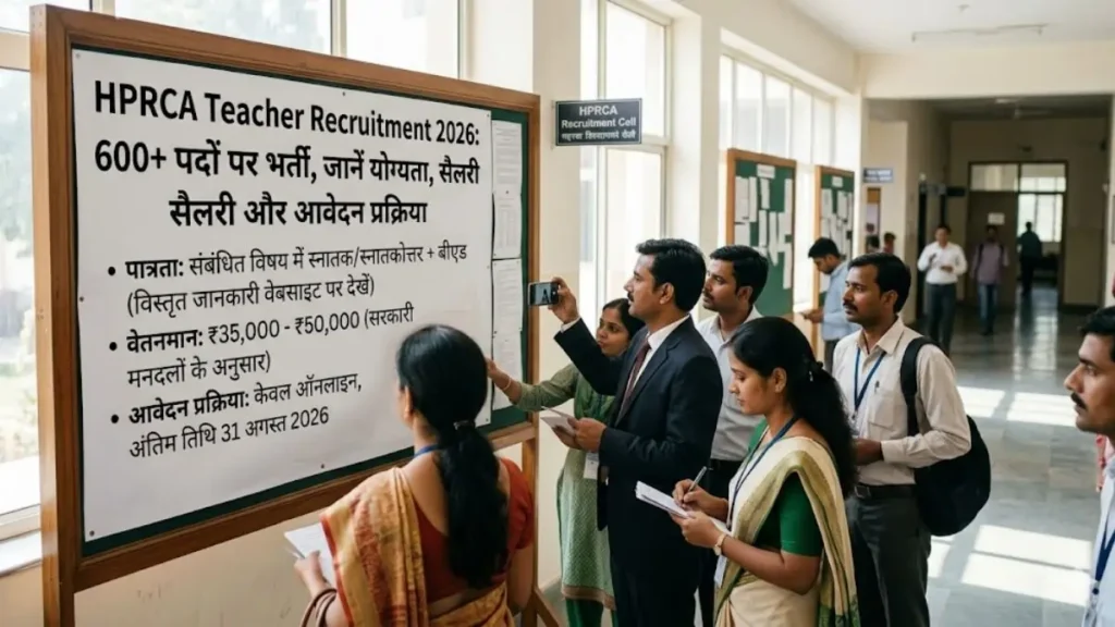 HPRCA Teacher Recruitment 2026 Update