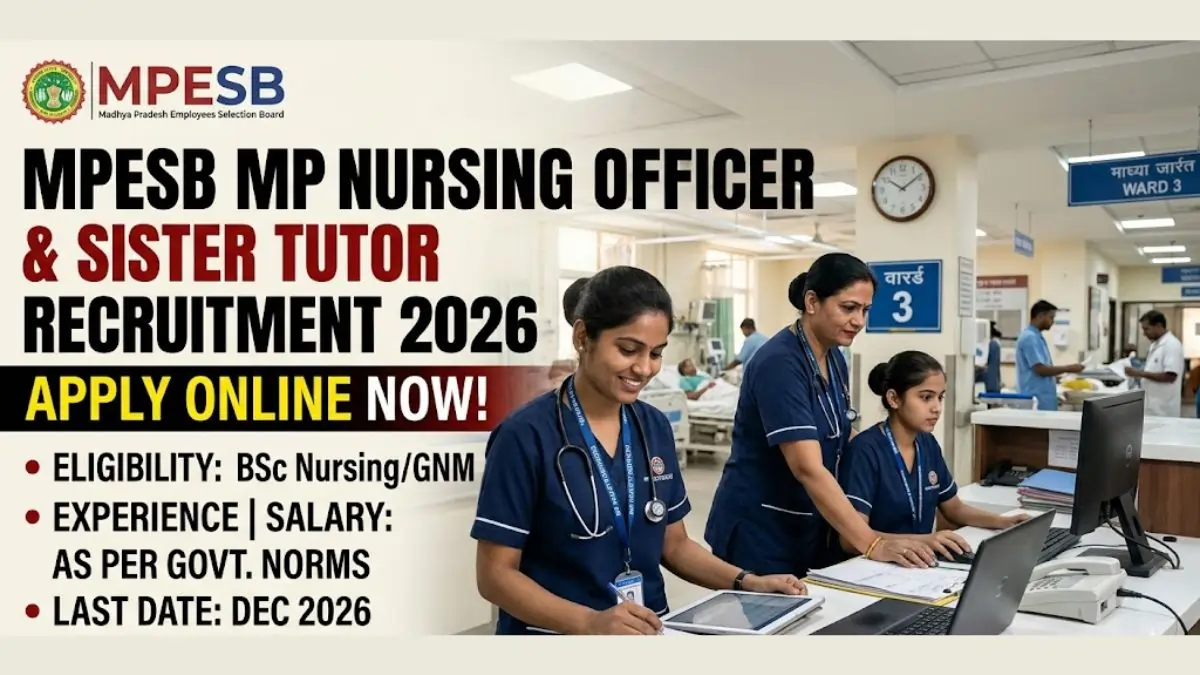 MPESB MP NURSING RECRUITMENT 2026