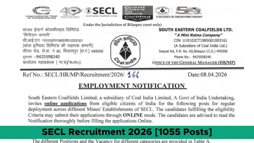 SECL Recruitment 2026