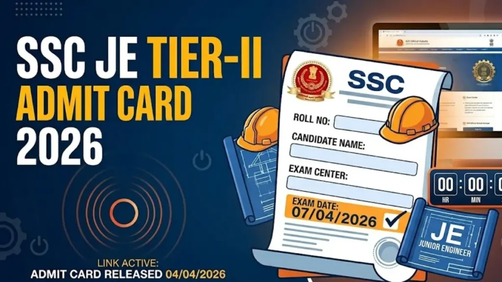 SSC JE TIER - II ADMIT CARD 2026