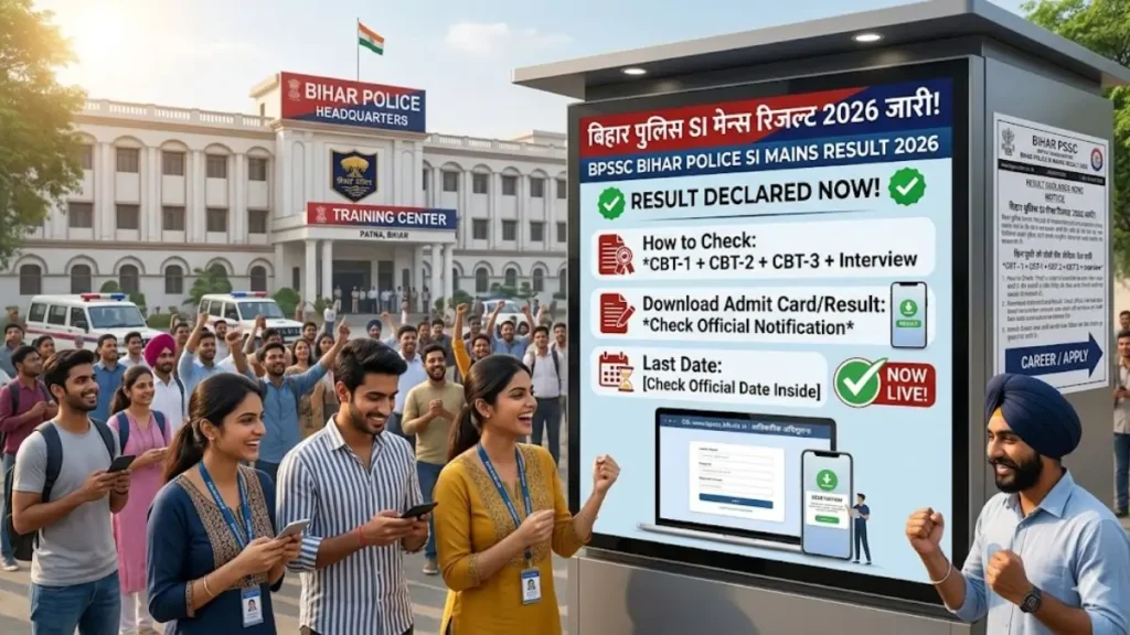 BPSSC Bihar Police SI Mains Result 2026