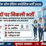Central Bank of India Apprentice Recruitment 2026: 4500 पदों पर निकली बंपर भर्ती, ग्रेजुएट उम्मीदवारों के लिए शानदार मौका