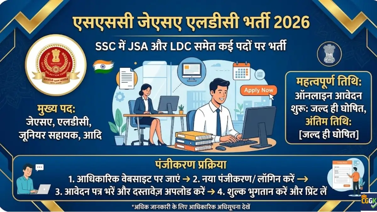 SSC JSA LDC Vacancy 2026